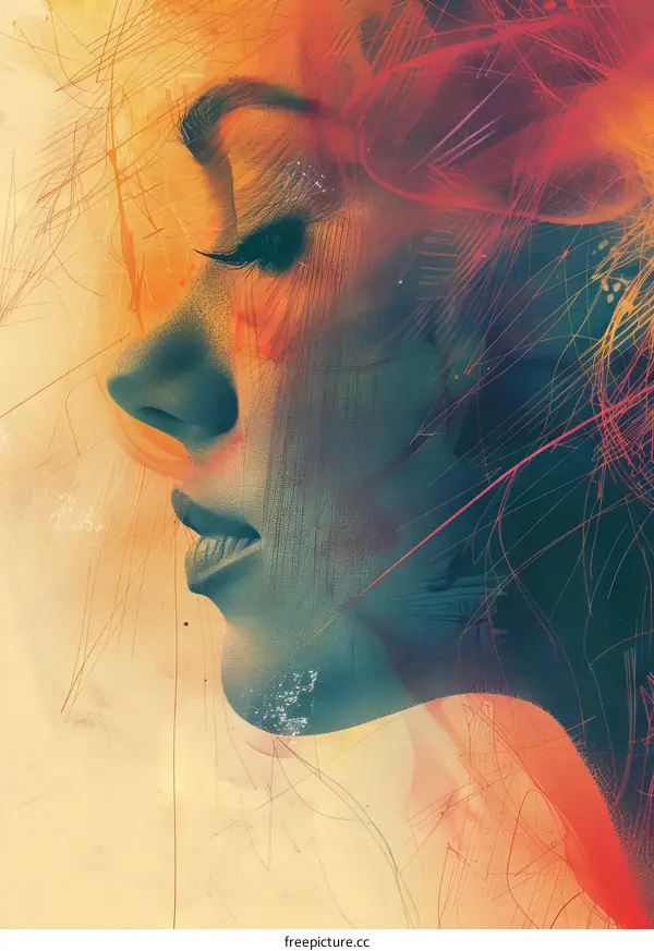 Colorful Lady Portrait