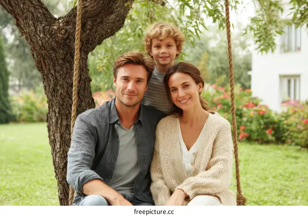 Happy Family Enjoying a Day Out