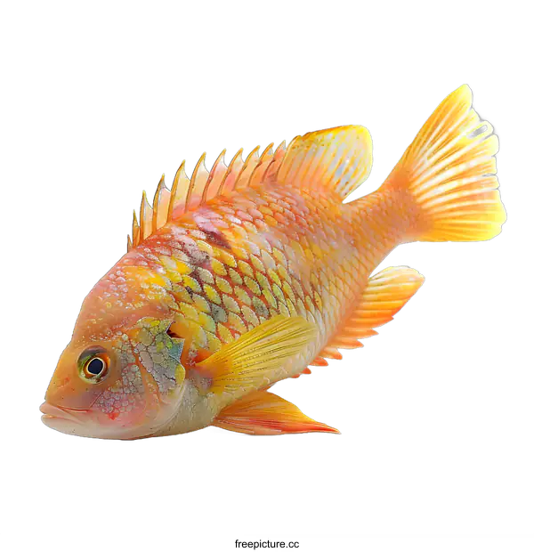 [Transparent Background PNG]A studio shot of a colorful reef fish