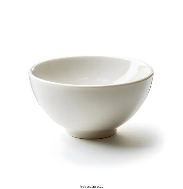 White ceramic bowl isolated on white background