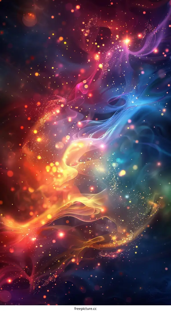 Cosmic Tapestry: A Colorful Nebula