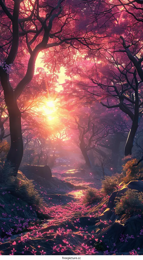Pink Fantasy Landscape Path