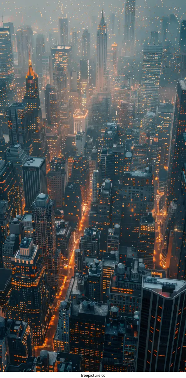 Stunning New York City Skyline at Night