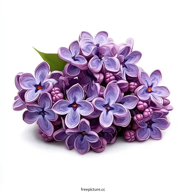 Delicate Lilac Bouquet Illustration