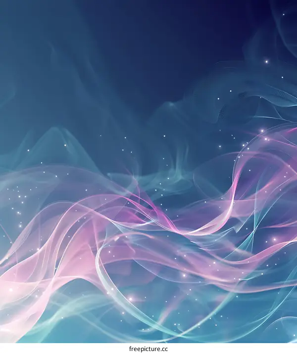 Abstract Blue And Pink Swirls Background