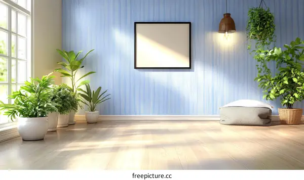 Modern Interior Design with Plants and Soft Lighting