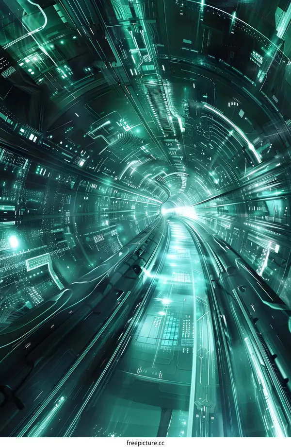 Futuristic technology tunnel