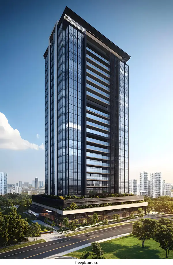 Modern Glass Skyscraper Building Design