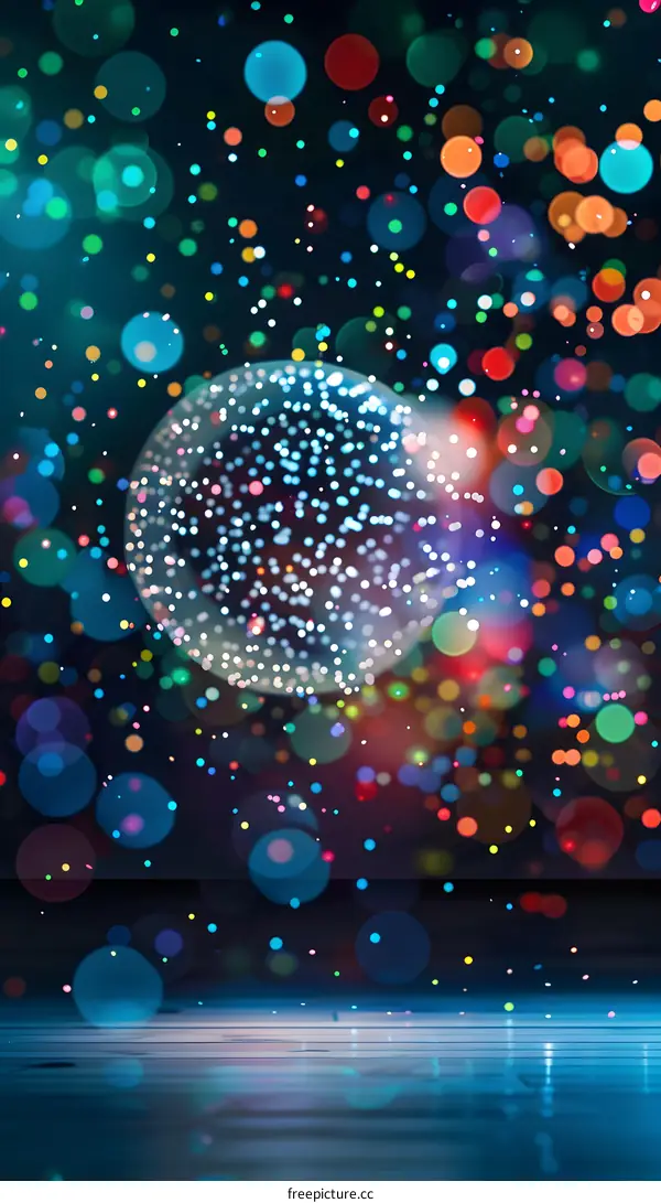 Abstract Bokeh Background With Colorful Lights