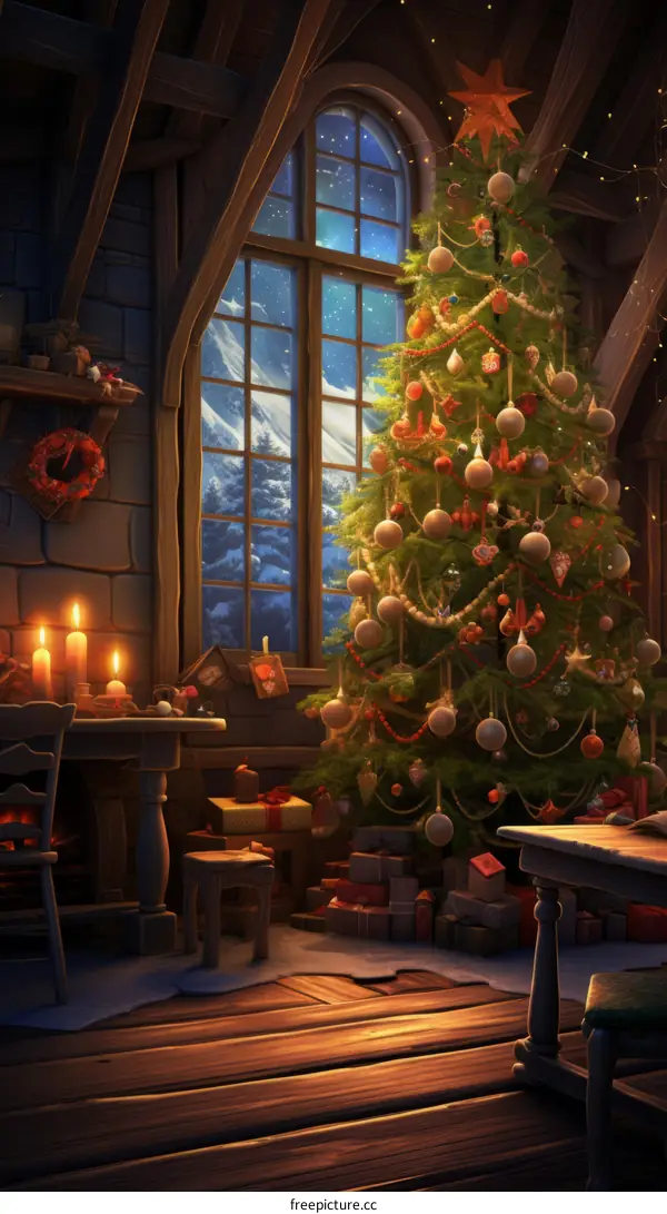 A Mystical Christmas Eve in a Cozy Cabin