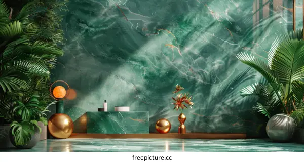 Emerald Green Aesthetic Display