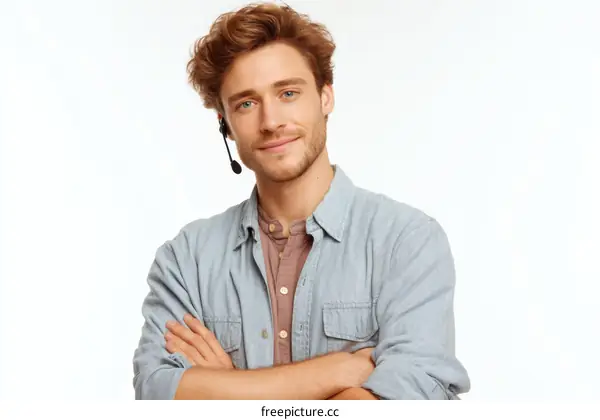 Friendly Caucasian Male Customer Service Representative