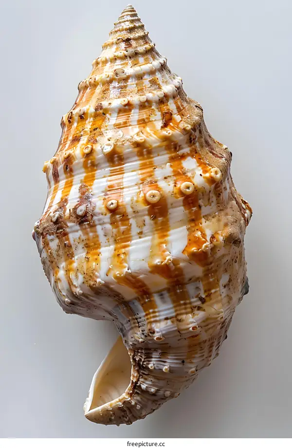 Seashell on White Background