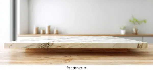Modern Marble Table Top Display Mockup
