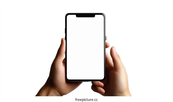 Smartphone Held in Hands Mockup