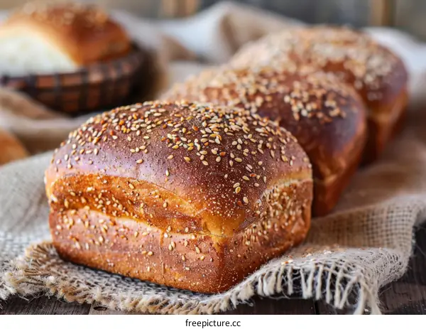 Freshly Baked Homemade Sesame Bread