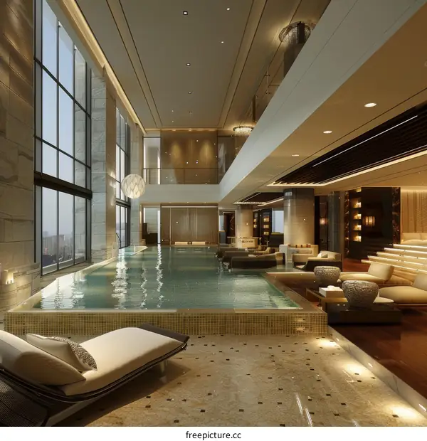 Modern Villa: Luxury Interior Pool