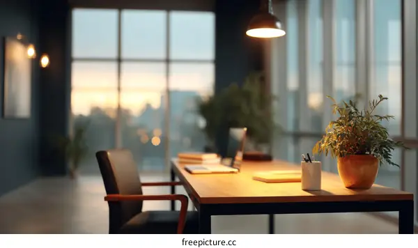 Modern Workspace with Natural Light