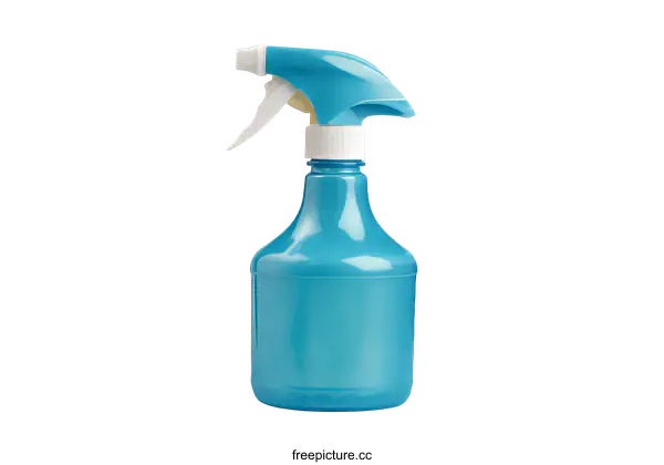 [Transparent Background PNG]Blue Plastic Spray Bottle Isolated on White Background