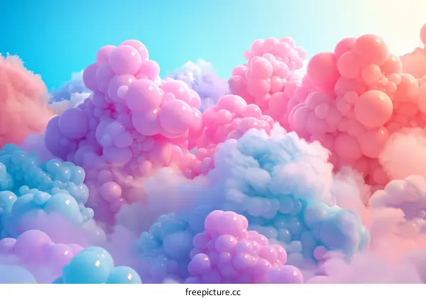 Pink and blue cloudscape
