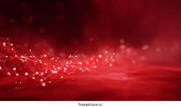 Abstract Red Network Design Illustration