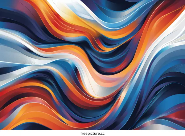 Wavy vibrant abstract background