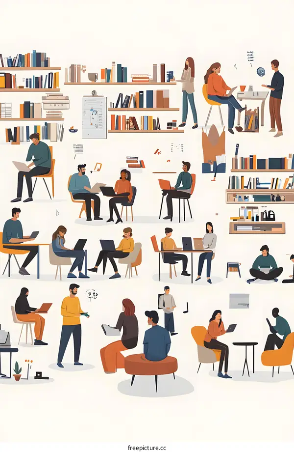 Diverse Team Working Together In A Modern Office