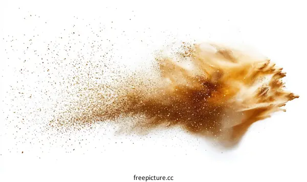 Abstract Exploding Brown Dust Particles