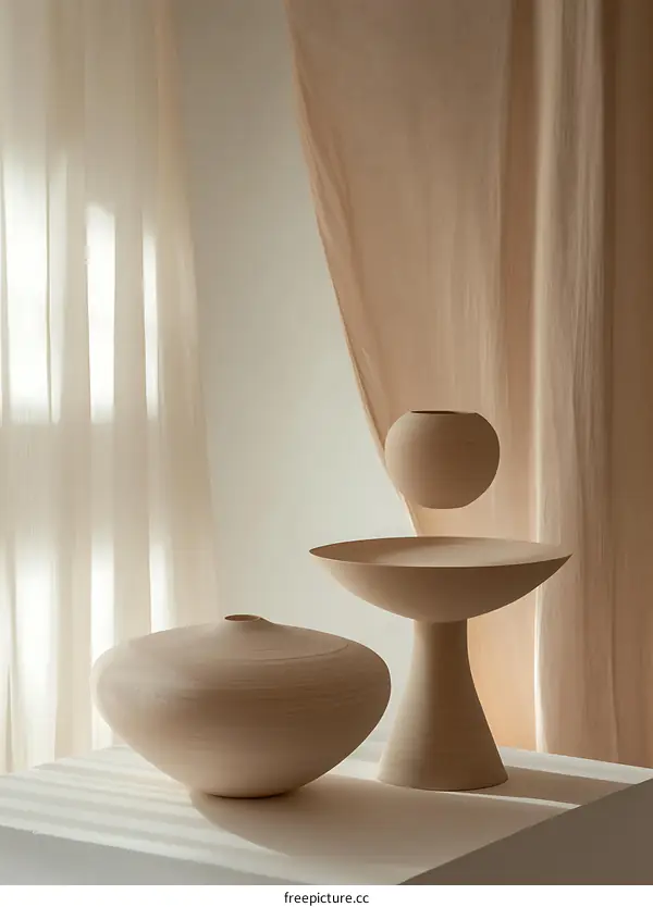 Wooden Vases with Minimalist Design