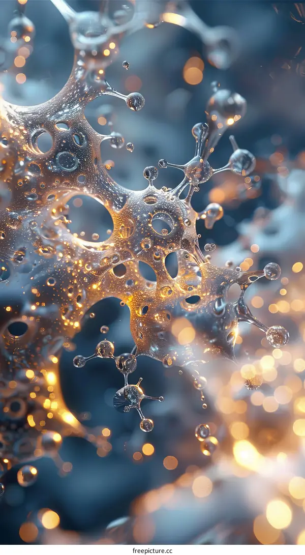 Abstract Artistic Representation of Molecules and Atoms