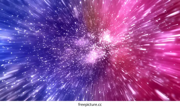 Abstract Colorful Starburst Explosion