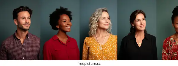 Diverse Portraits of Smiling People