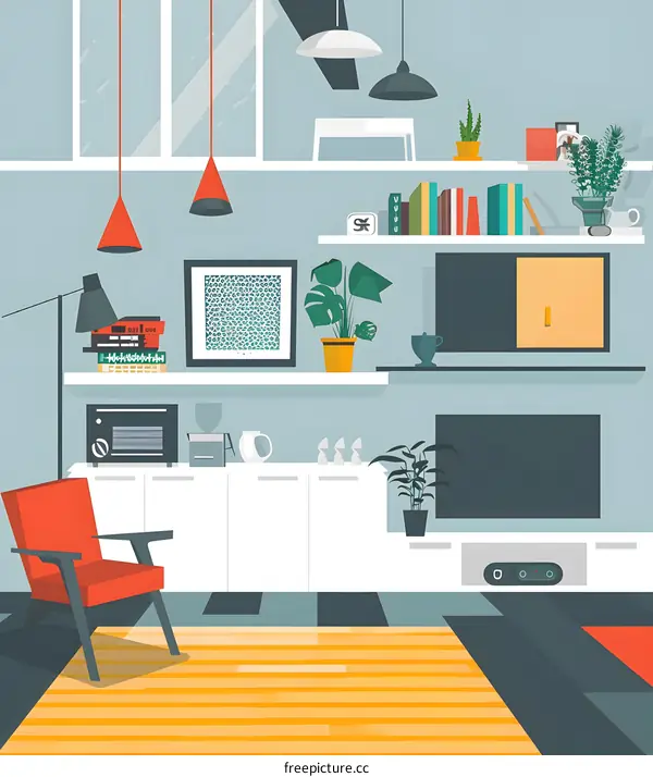 Modern Living Room Interior Design with Minimalist Furniture and Decor