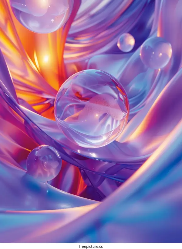 Glass Spheres and Colorful Light Trails