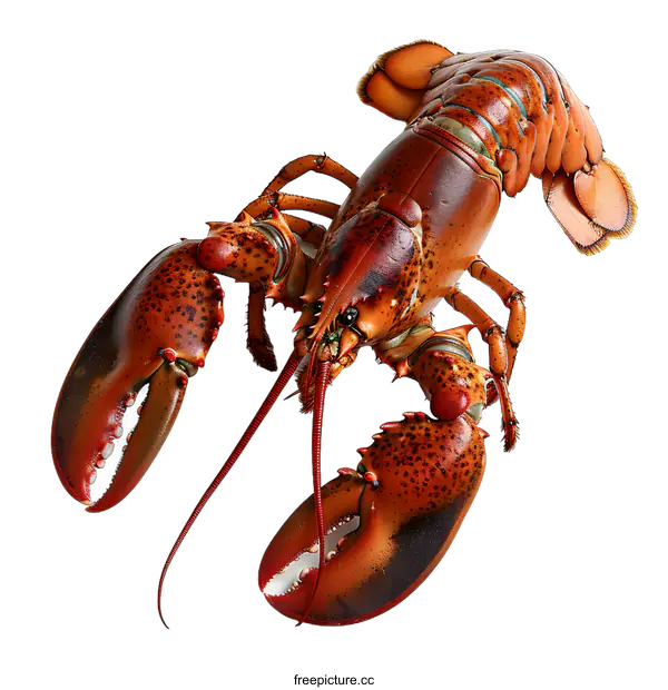 [Transparent Background PNG]Freshly Cooked Lobster on White Background