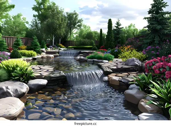 Garden landscape design renderings