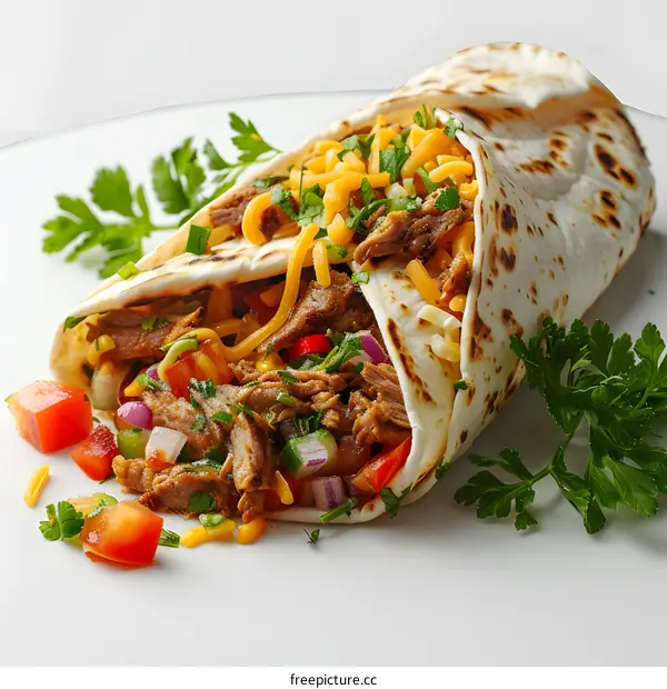 Beef and cheese burrito