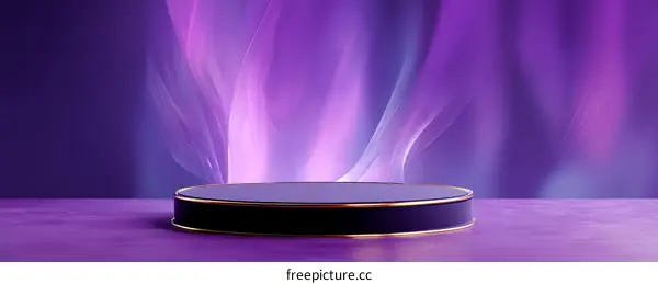 Purple Abstract Product Display Podium