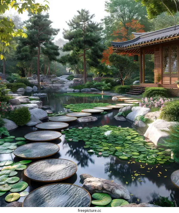 Tranquil Japanese Garden