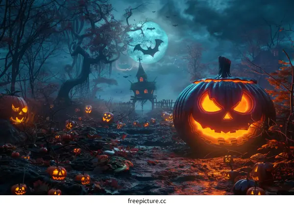Eerie Halloween Pumpkin Night