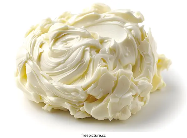 Close-up of a white cream