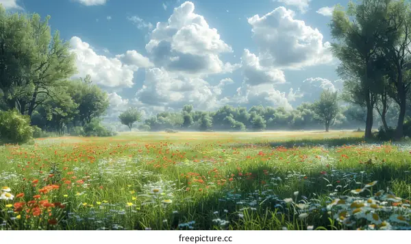 A beautiful summer day in the countryside