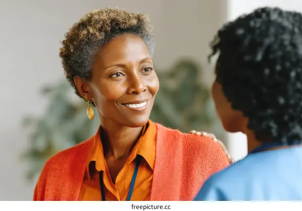 Two Black Women in a Caring Conversation