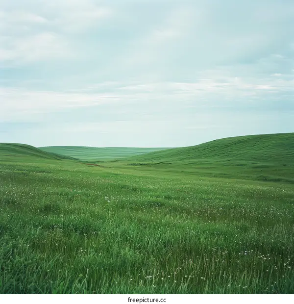 Grasslands under the vast sky