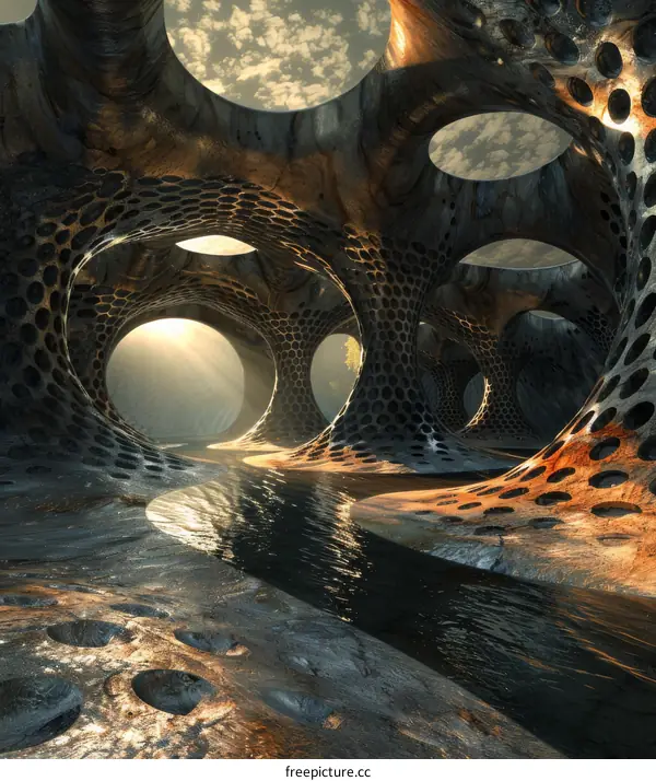 Futuristic Underground River System