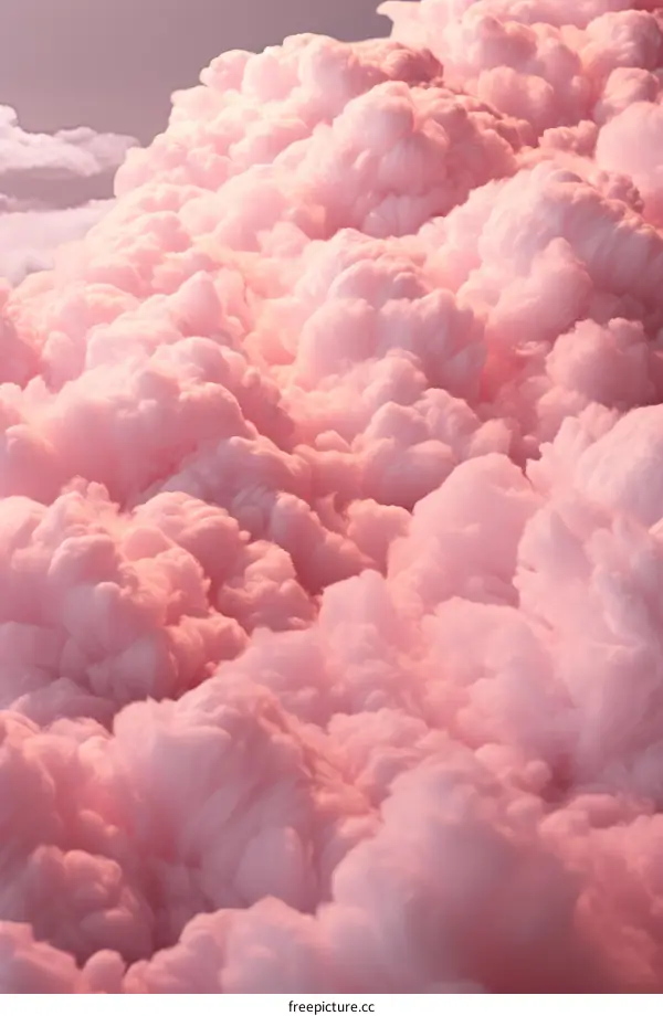 A beautiful image of pink clouds