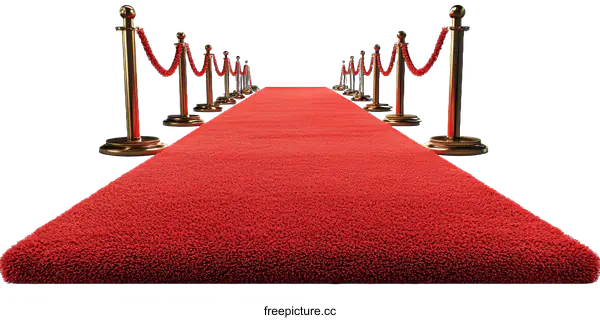 [Transparent Background PNG]Red Carpet for Award Ceremony