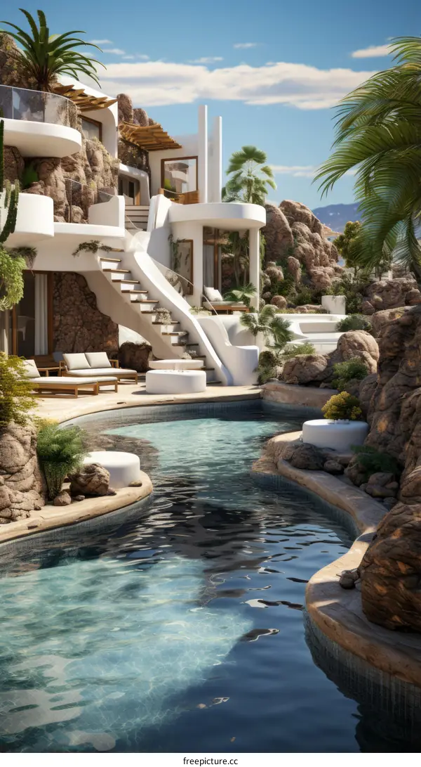 Futuristic Desert Home with Pool