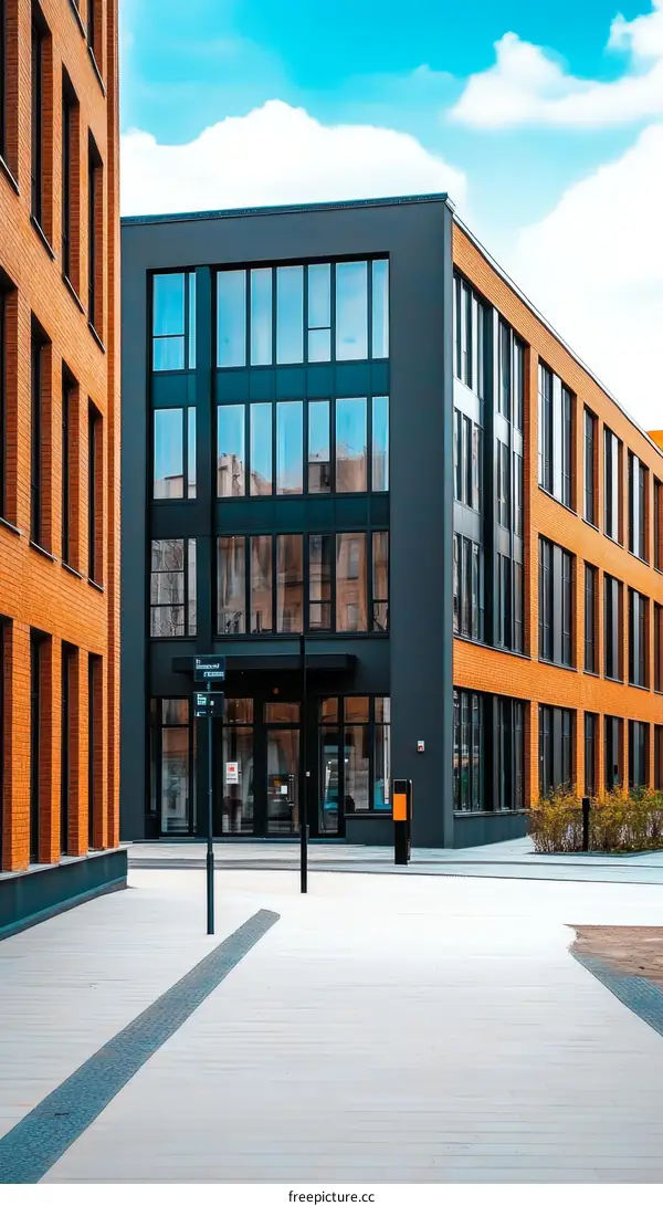 Modern Commercial Buildings in Urban Setting