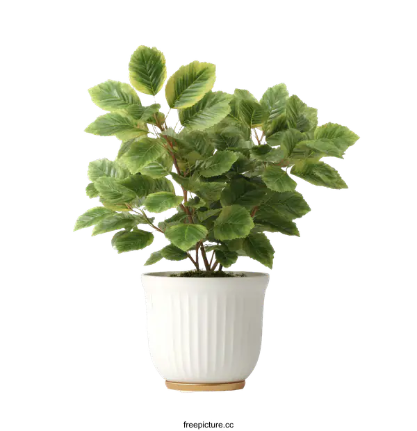 [Transparent Background PNG]Decorative Plant in White Pot